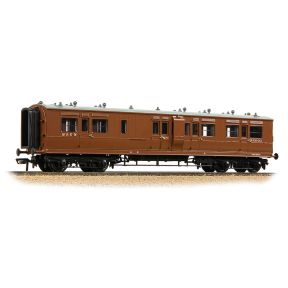 Bachmann 39-881 OO Gauge LNWR 50ft Arc Roof Brake Third Corridor Coach M&GN Brown No. 82001