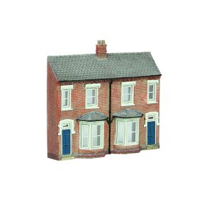 Graham Farish 42-202B N Gauge Low Relief Front Terraced Houses Blue