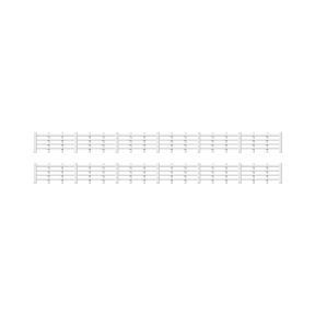 Ratio 424 OO Gauge Lineside fencing White (4 bar) Plastic Kit