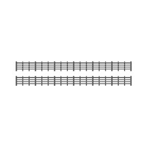 Ratio 425 OO Gauge Lineside Fencing Black (4 bar) Plastic Kit