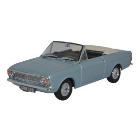 Oxford Diecast 43CCC001 O GaugeB O Gauge Ford Cortina MkII Crayford Convertible Blue Mink (Roof Down)