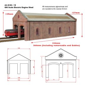 Bachmann 44-0183 OO Gauge Electric Train Depot White