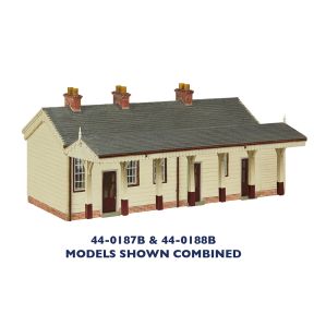 Bachmann 44-0187B OO Gauge SDJR Wooden Station Building Chocolate and Cream