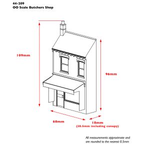 Bachmann 44-209 OO Gauge Low Relief Butchers Shop