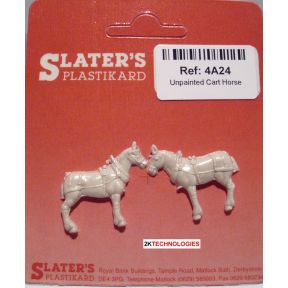 Slaters 4A24 OO Gauge Cart Horse Kit Unpainted