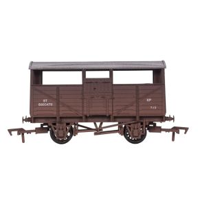 Dapol 4F-020-050 OO Gauge BR 12 Ton Cattle Wagon BR Bauxite B893470 Weathered