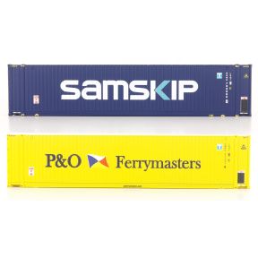 Dapol 4F-028-023 OO Gauge 45ft High Cube Containers Twin Pack P&O Ferrymasters 007303-8 And Samskip 798868-0