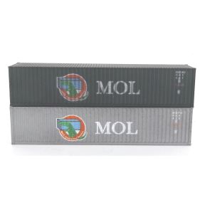 Dapol 4F-028-161 OO Gauge Twin Pack 40ft High Cube Containers Mol Weathered