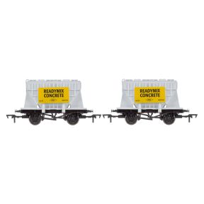 Dapol 4F-035-106 OO Gauge Twin Pack BR Presflo Cement Hoppers Ready Mix No.63 And No.68