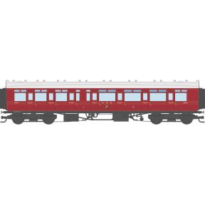 Dapol 4P-021-003 OO Gauge GW Toplight Corridor Composite Coach Right Hand 1914 GW Lined Crimson Lake 6939
