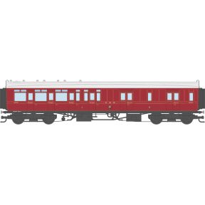 Dapol 4P-021-004 OO Gauge GW Toplight Corridor Brake Third Coach Left Hand 1914 GW Lined Crimson Lake 3772