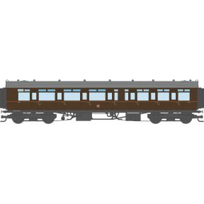 Dapol 4P-021-402 OO Gauge GW Toplight Corridor Composite Coach 1940 GW Brown Twin Cities 6942
