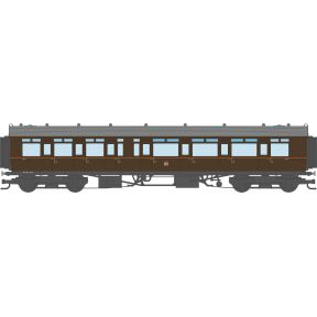 Dapol 4P-021-403 OO Gauge GW Toplight Corridor Composite Coach 1940 GW Brown Twin Cities 6941