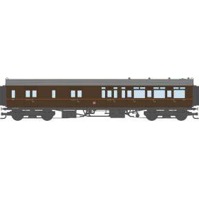 Dapol 4P-021-405 OO Gauge GW Toplight Corridor Brake Third Coach Right Hand 1940 GW Brown Twin Cities 3597