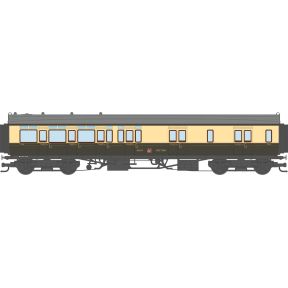 Dapol 4P-021-504 OO Gauge GW Toplight Corridor Brake Third Coach Left Hand 1947 GW Chocolate & Cream Great Western 3766