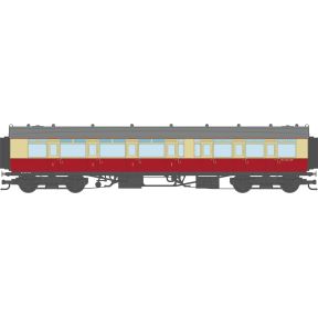 Dapol 4P-021-602 OO Gauge GW Toplight Corridor Composite Coach Left Hand BR Crimson & Cream W6944W