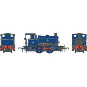 Dapol 4S-024-013S OO Gauge Hawthorn Leslie 0-4-0 57 Port Of London Blue DCC Sound Fitted