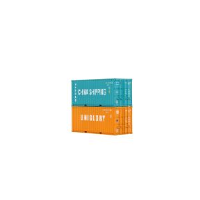 Dapol 4F-028-215 OO Gauge Twin Pack 20Ft Containers Uniglory UGMU 872174 4 China Shipping CCLU 270105 9 & Weathered