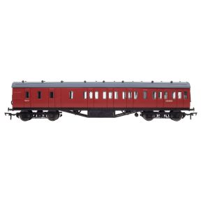 Dapol 4P-010-201 OO Gauge LMS 57ft Stanier Non Corridor Brake Coach M20547 BR Unlined Carmine