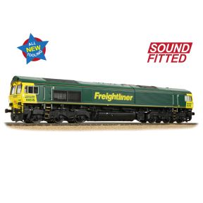 Bachmann 50-001SF OO Gauge Class 66/5 66515 Freightliner Green DCC Sound Fitted