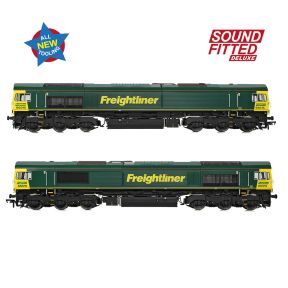 Bachmann 50-001SFX OO Gauge Class 66/5 66515 Freightliner Green DCC Sound Fitted Deluxe