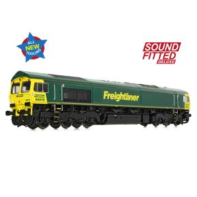 Bachmann 50-001SFX OO Gauge Class 66/5 66515 Freightliner Green DCC Sound Fitted Deluxe
