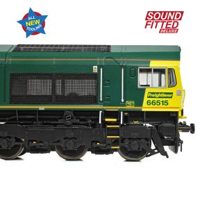 Bachmann 50-001SFX OO Gauge Class 66/5 66515 Freightliner Green DCC Sound Fitted Deluxe