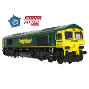 Bachmann 50-001SFX OO Gauge Class 66/5 66515 Freightliner Green DCC Sound Fitted Deluxe