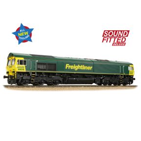 Bachmann 50-001SFX OO Gauge Class 66/5 66515 Freightliner Green DCC Sound Fitted Deluxe