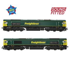 Bachmann 50-002SF OO Gauge Class 66/6 66606 Freightliner Green DCC Sound Fitted