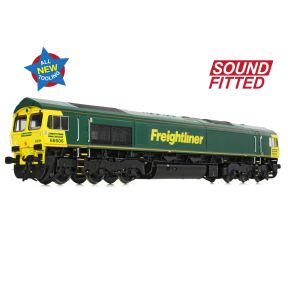 Bachmann 50-002SF OO Gauge Class 66/6 66606 Freightliner Green DCC Sound Fitted