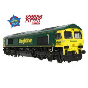 Bachmann 50-002SFX OO Gauge Class 66/6 66606 Freightliner Green DCC Sound Fitted Deluxe