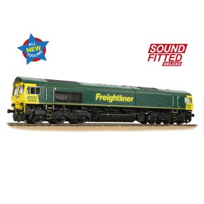 Bachmann 50-002SFX OO Gauge Class 66/6 66606 Freightliner Green DCC Sound Fitted Deluxe