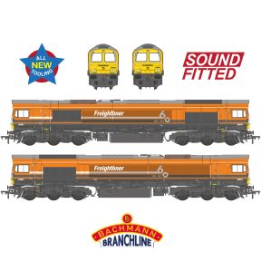 Bachmann 50-011SF OO Gauge Class 66/5 66501 'Freightliner 60 1965-2025' Freightliner Orange DCC Sound Fitted