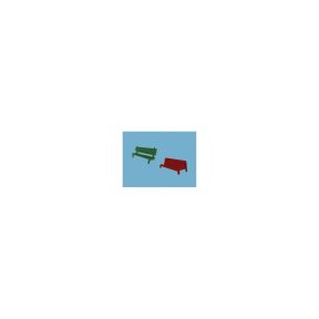 Modelscene 5180 N Gauge Platform Seats Green