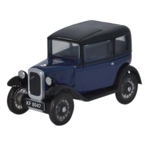 Oxford Diecast 76ASS002 OO Gauge Austin Seven RN Saloon Light Royal Blue