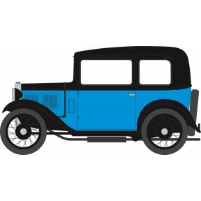 Oxford Diecast 76ASS008 OO Gauge Austin Seven RN Saloon Blue/Black