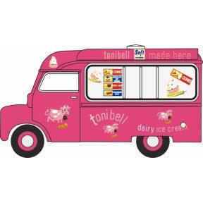 Oxford Diecast 76CA004 OO Gauge Bedford CA Ice Cream Van Tonibell