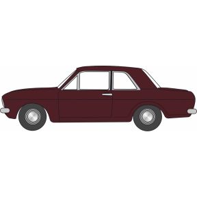 Oxford Diecast 76COR2010 OO Gauge Ford Cortina MkII Black Cherry