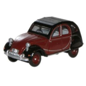 Oxford Diecast 76CT001 OO Gauge Charleston Maroon And Black Citroen 2CV