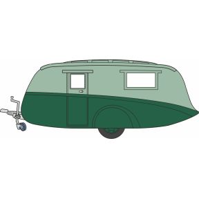 Oxford Diecast 76CV004 OO Gauge Caravan Two Tone Green