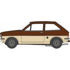 Oxford Diecast 76FF009 OO Gauge Ford Fiesta Mk1 Roman Bronze/Cordoba Beige