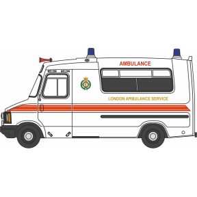 Oxford Diecast 76HAN002 OO Gauge Bedford CF Hanlon Ambulance London Ambulance Service (OFAH)