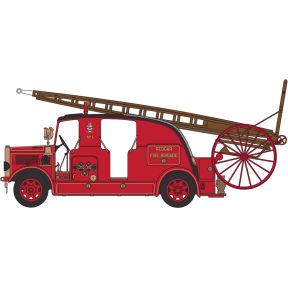 Oxford Diecast 76LC004 OO Gauge Leyland Cub FK7 Redcar Fire Brigade