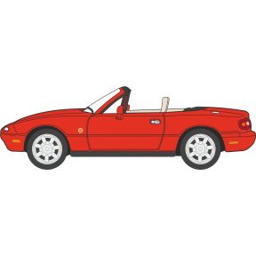 Oxford Diecast 76MAZ001 OO Gauge Mazda MX5 Mk1 (Open) Classic Red