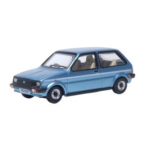 Oxford Diecast 76MET002 OO Gauge Austin Mini Metro Denim Blue Metallic