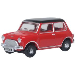 Oxford Diecast 76MN012 OO Gauge Austin Cooper Mini Tartan Red/Black