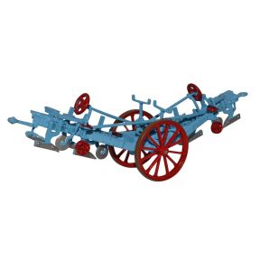 Oxford Diecast 76PL001 OO Gauge Fowler Plough Blue and Red