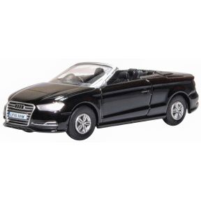 Oxford Diecast 76S3002 OO Gauge Audi S3 Cabriolet Mythos Black