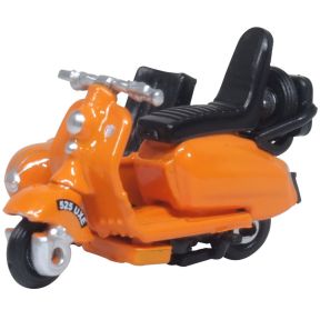 Oxford Diecast 76SC003 OO Gauge Scooter & Sidecar Orange